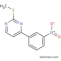 Molecular Structure of 883054-85-1 (2-(Methylthio)-4-(3-nitrophenyl)pyrimidine)